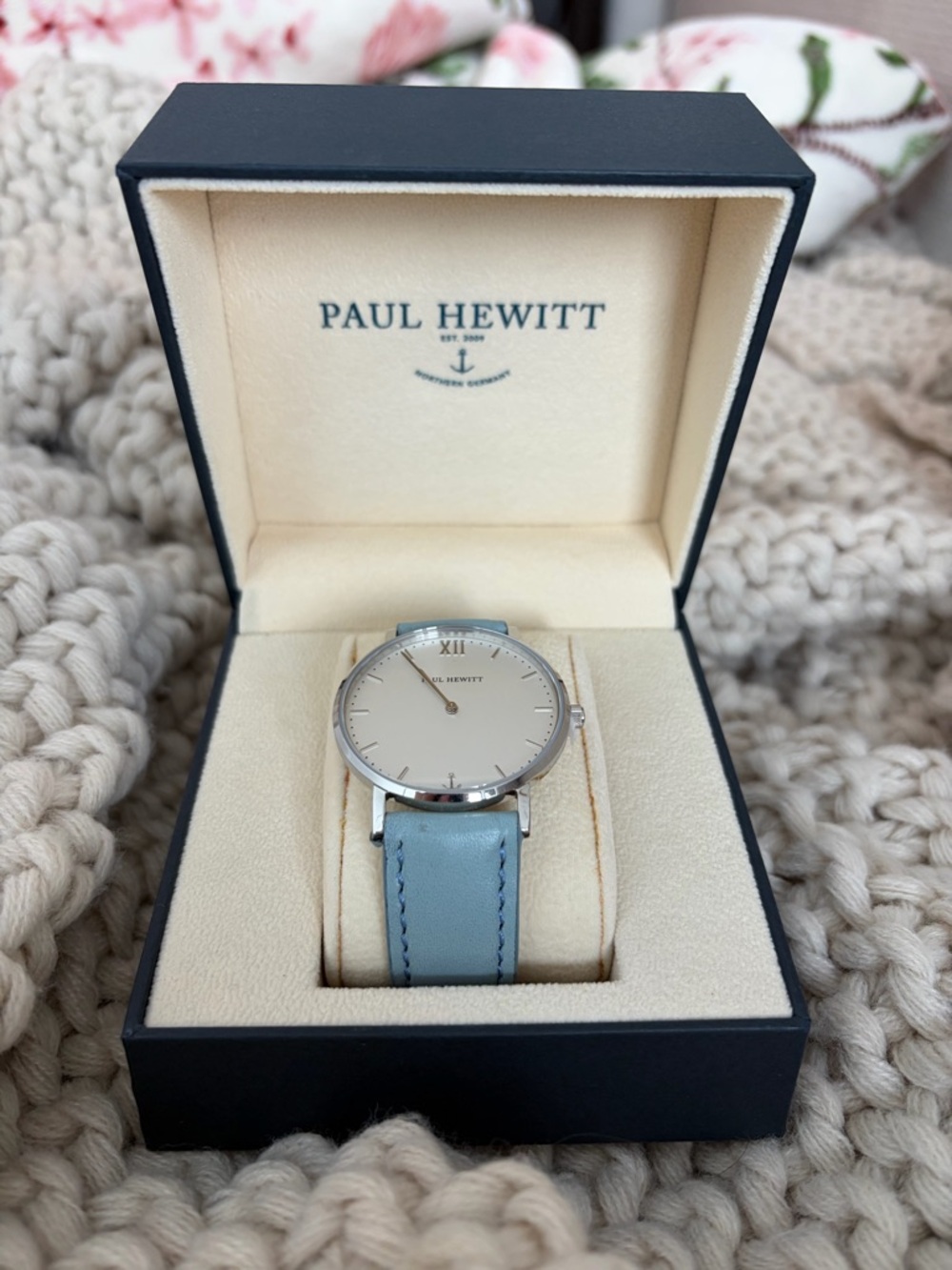 Paul Hewitt Sailor Line Blue Leather Watch